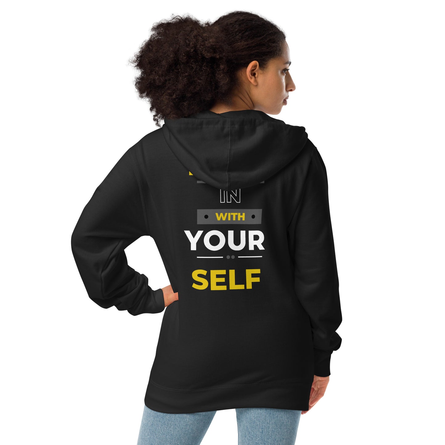 UNISEX "BLEND IN WITH YOURSELF" ZIP UP HOODIE