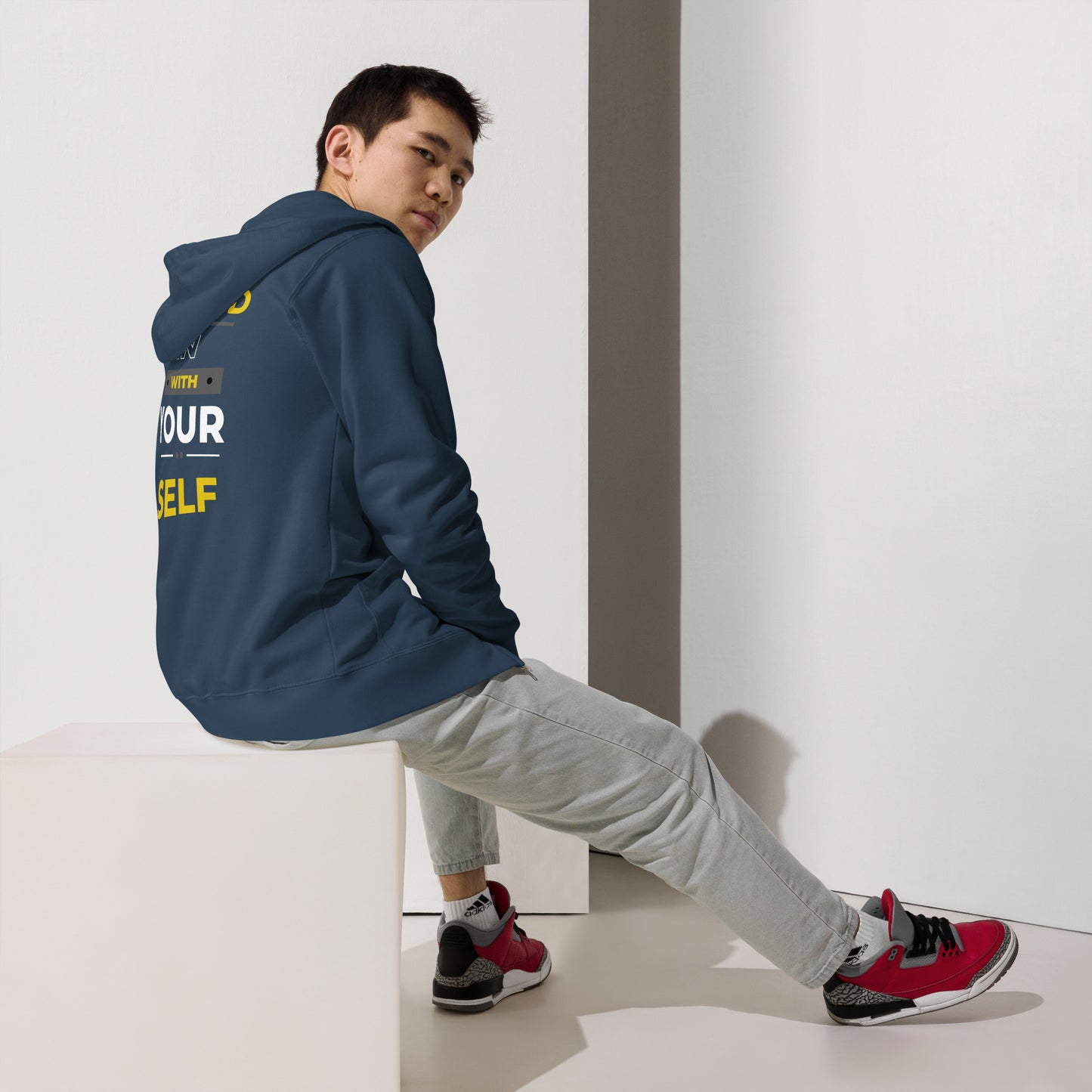 UNISEX "BLEND IN WITH YOURSELF" ZIP UP HOODIE