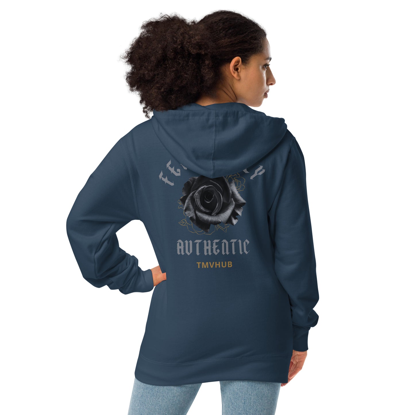 "FEARLESSLY-AUTHENTIC" ZIP UP HOODIE