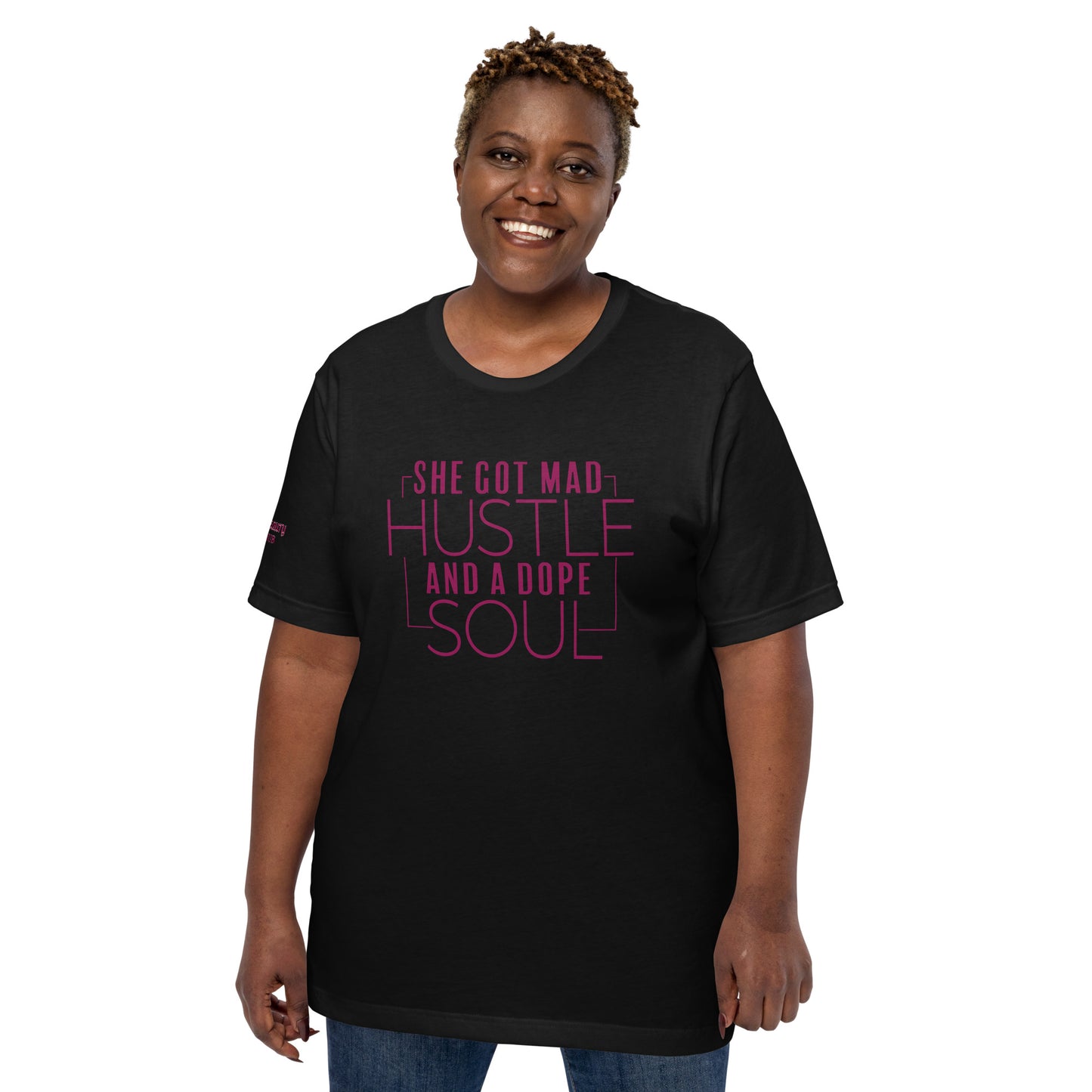 "SHE GOT MAD HUSTLE" T-SHIRT (front)