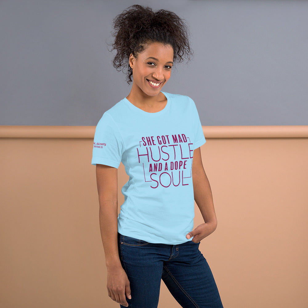 "SHE GOT MAD HUSTLE" T-SHIRT (front)